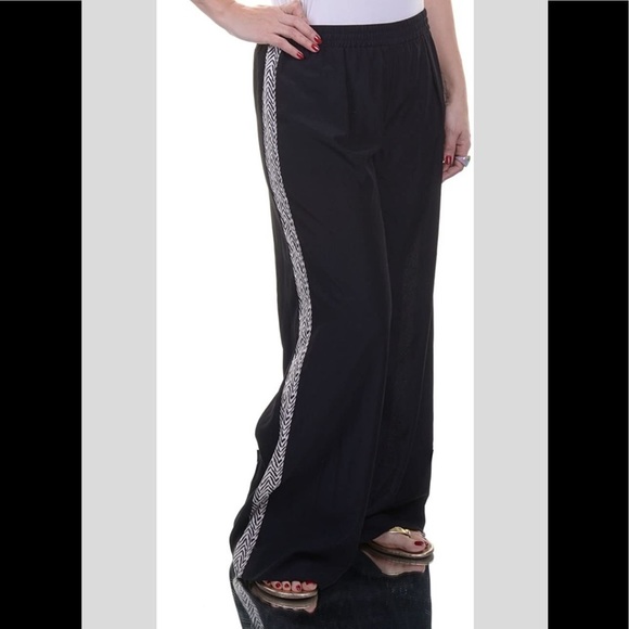 Sanctuary Side Stripe Elastic Waist Pants Black XS - Picture 3 of 5